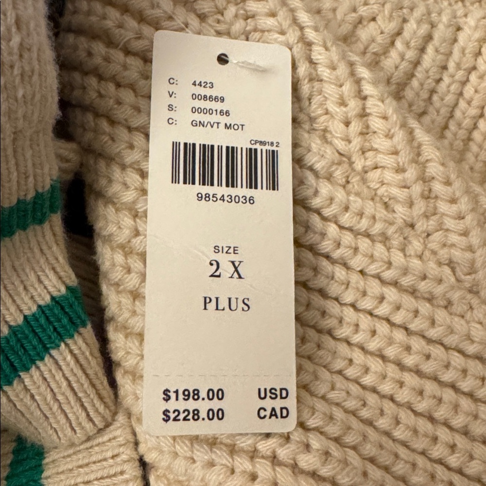 Maeve Cotton Blend Veggie Motif Cardigan Sweater - Picture 10 of 10